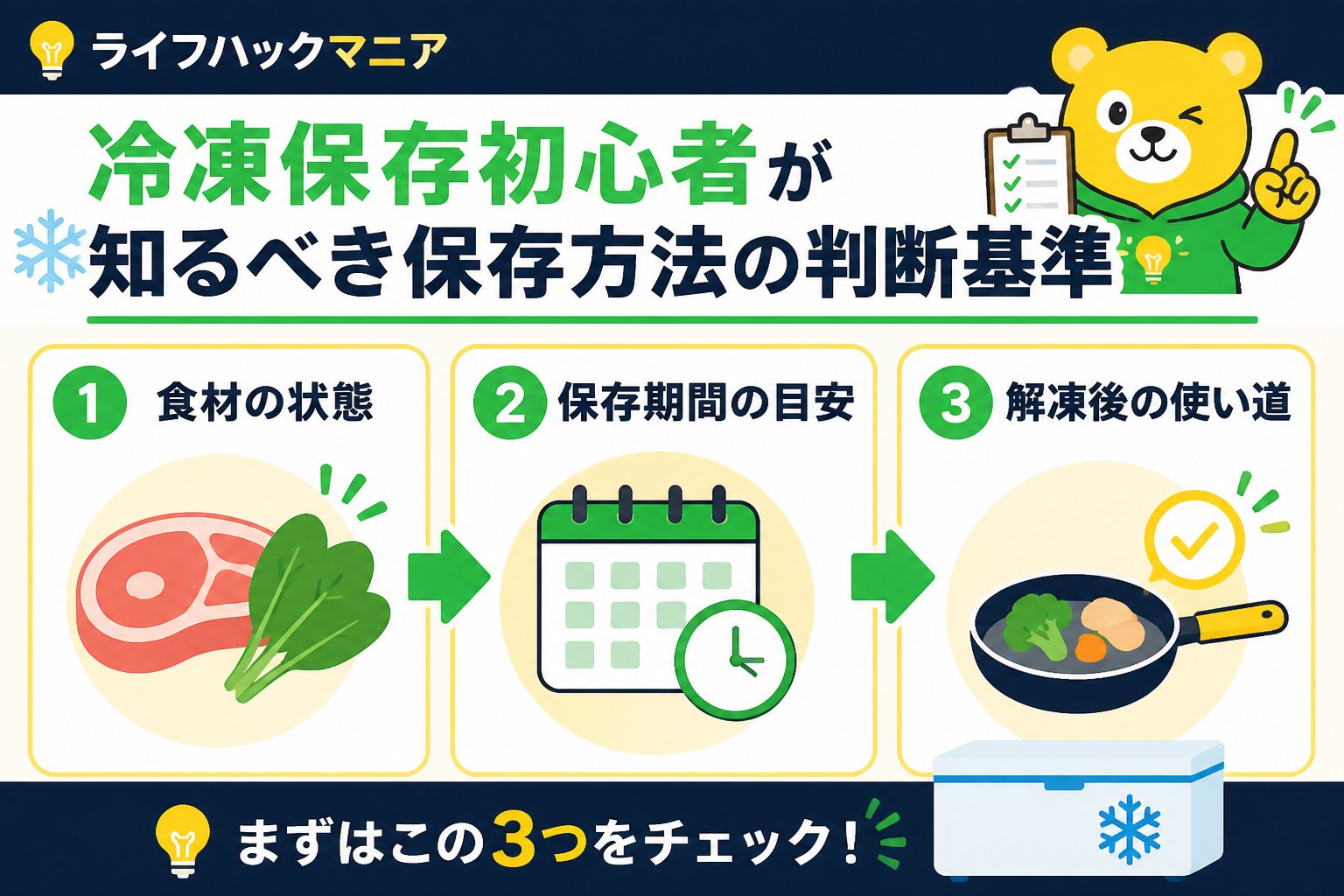 食費節約・自炊 冷凍保存初心者が知るべき保存方法の判断基準