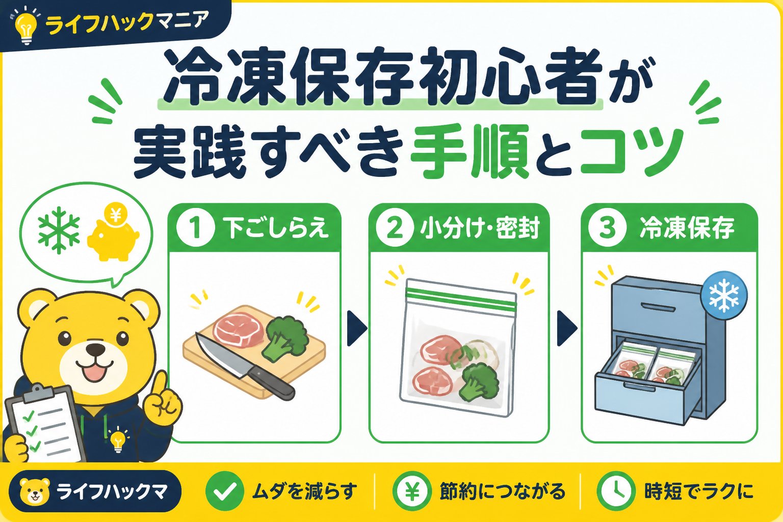 食費節約・自炊 冷凍保存初心者が実践すべき手順とコツ