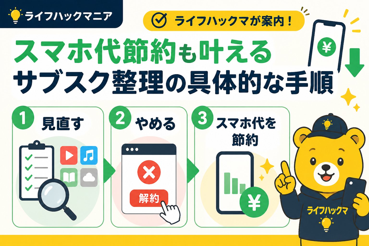 節約・お金 スマホ代節約も叶えるサブスク整理の具体的な手順