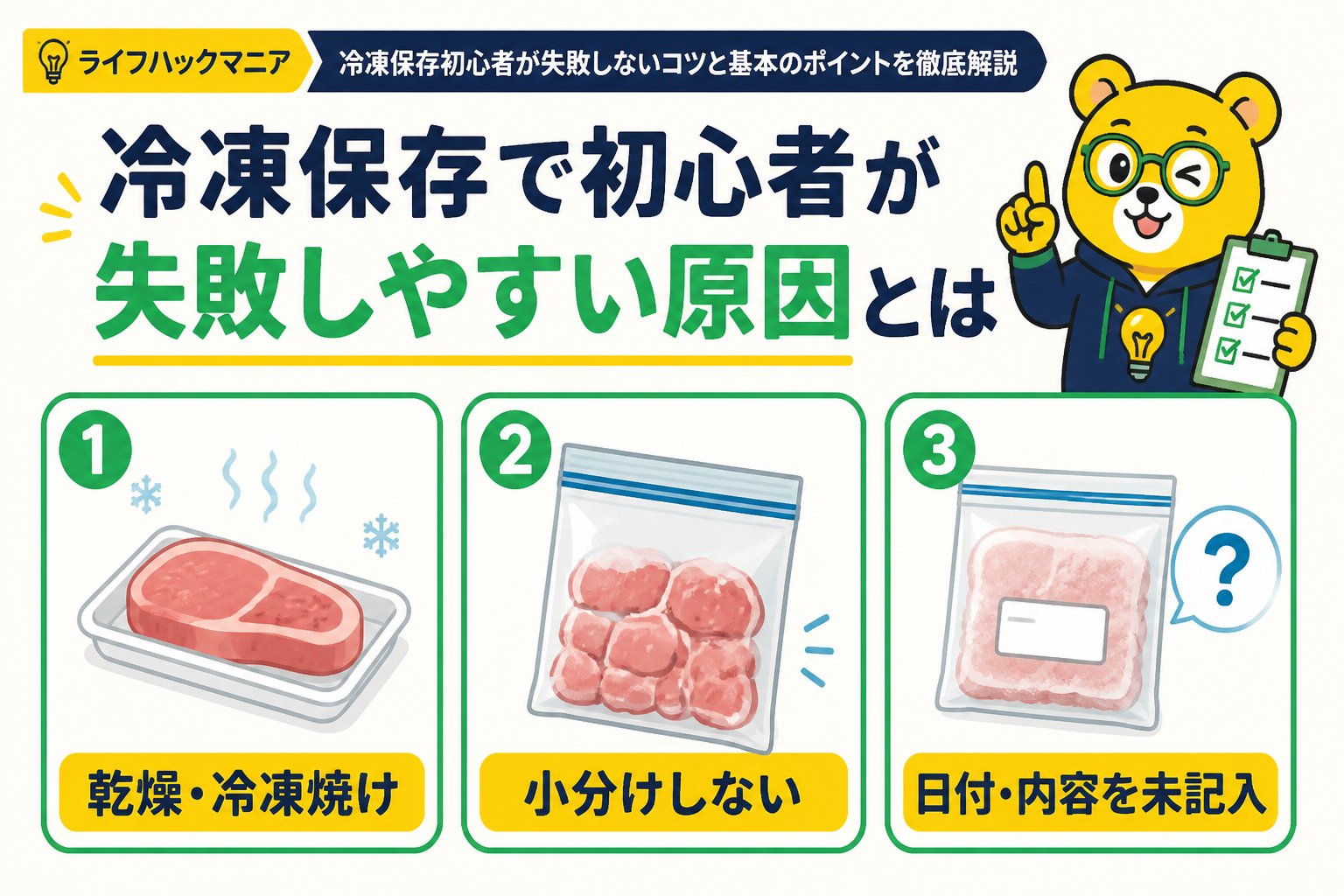 食費節約・自炊 冷凍保存で初心者が失敗しやすい原因とは