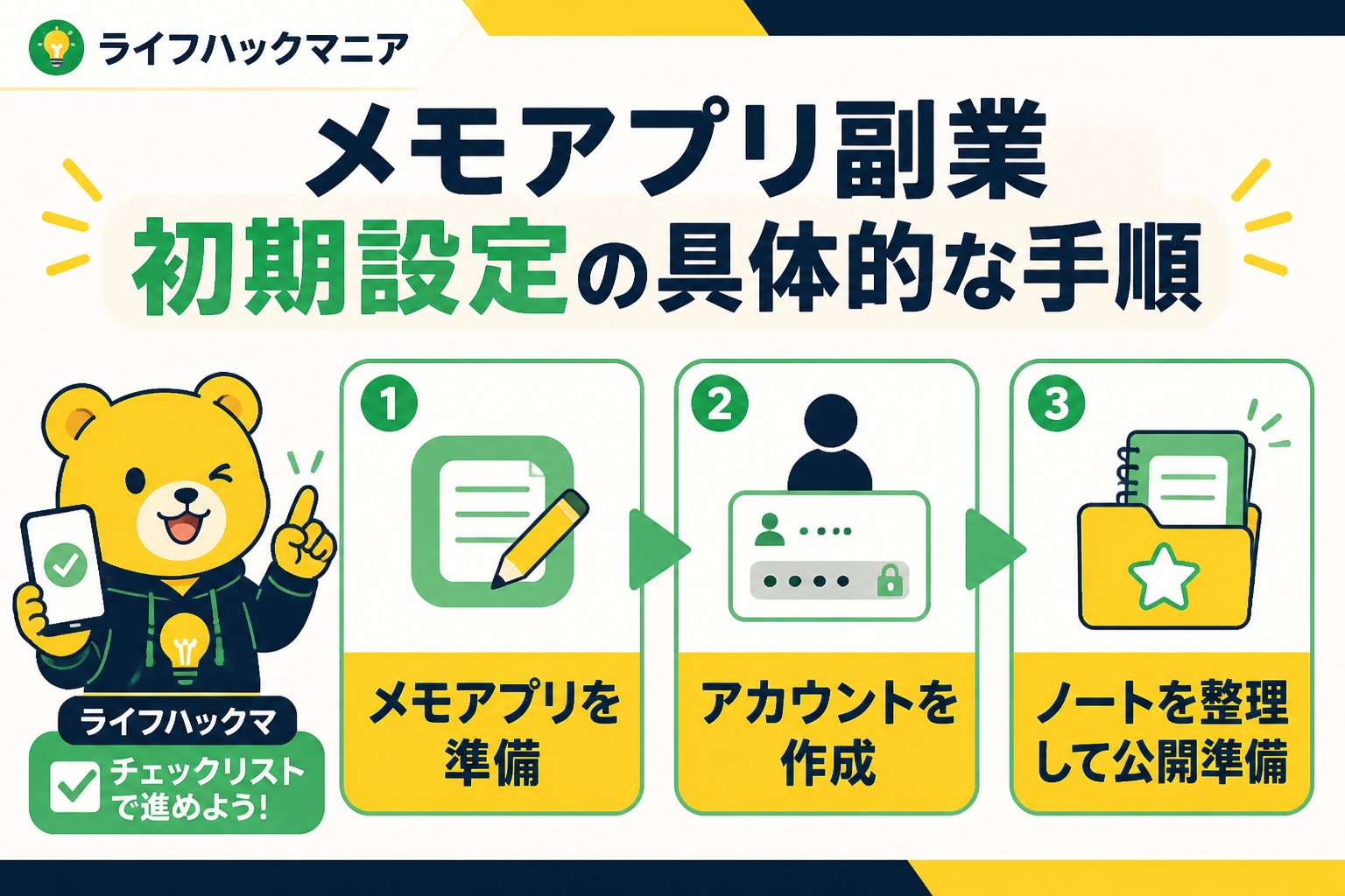 スマホ・PC術 メモアプリ副業初期設定の具体的な手順