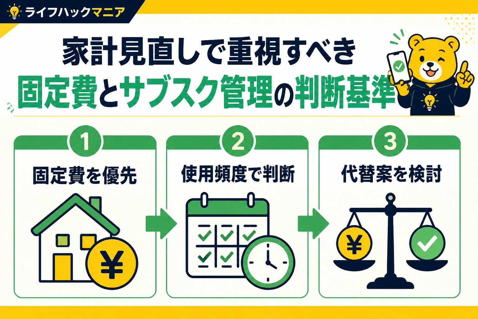 節約・お金 家計見直しで重視すべき固定費とサブスク管理の判断基準