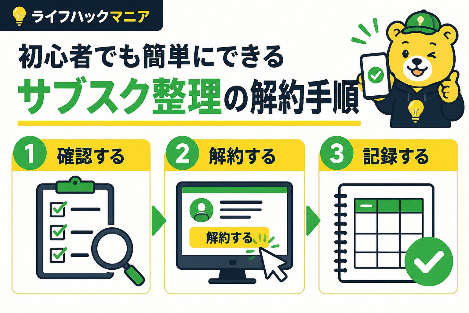 節約・お金 初心者でも簡単にできるサブスク整理の解約手順