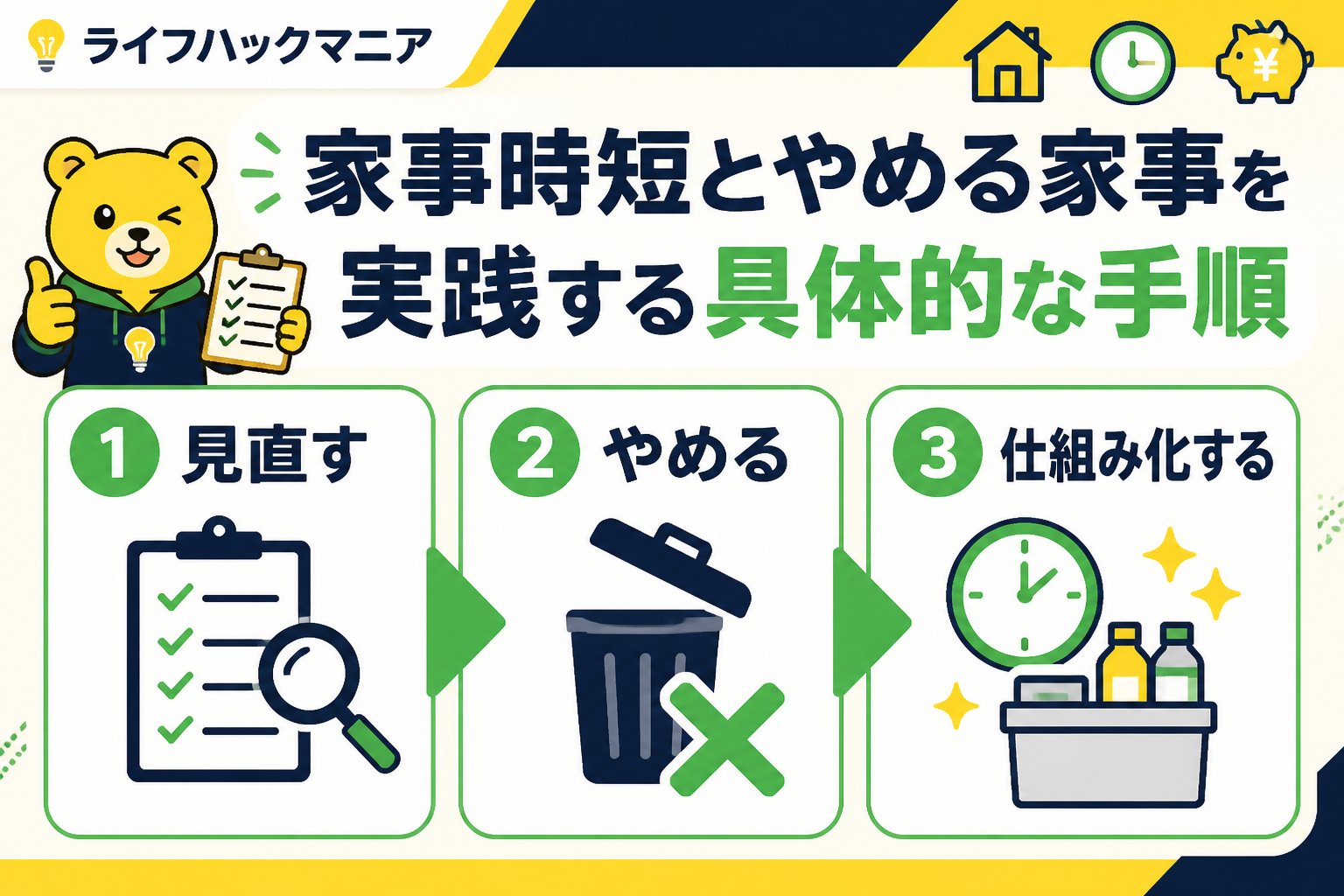 スマホ・PC術 家事時短とやめる家事を実践する具体的な手順