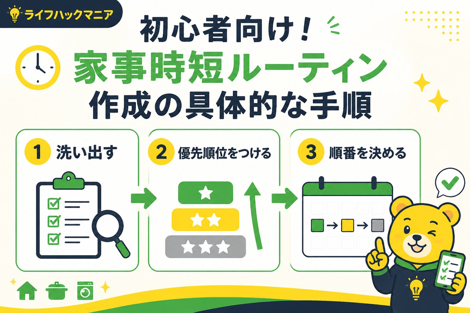スマホ・PC術 初心者向け!家事時短ルーティン作成の具体的な手順