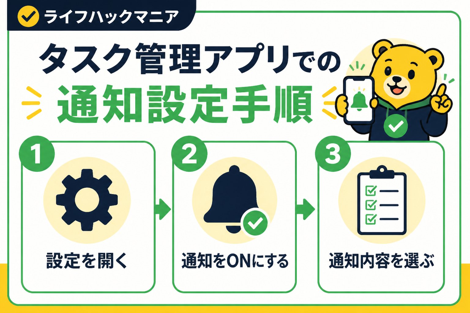スマホ・PC術 タスク管理アプリでの通知設定手順