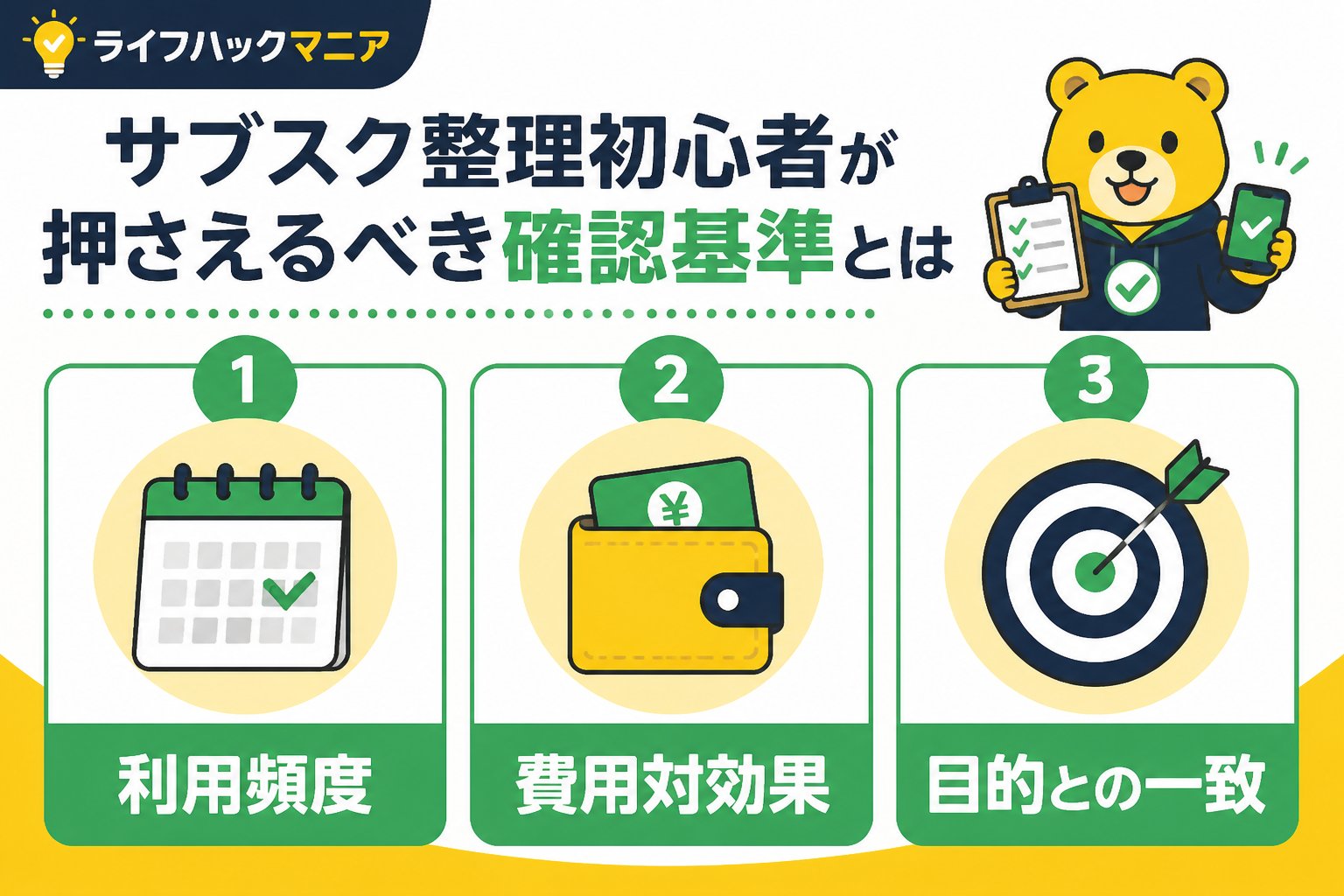 節約・お金 サブスク整理初心者が押さえるべき確認基準とは
