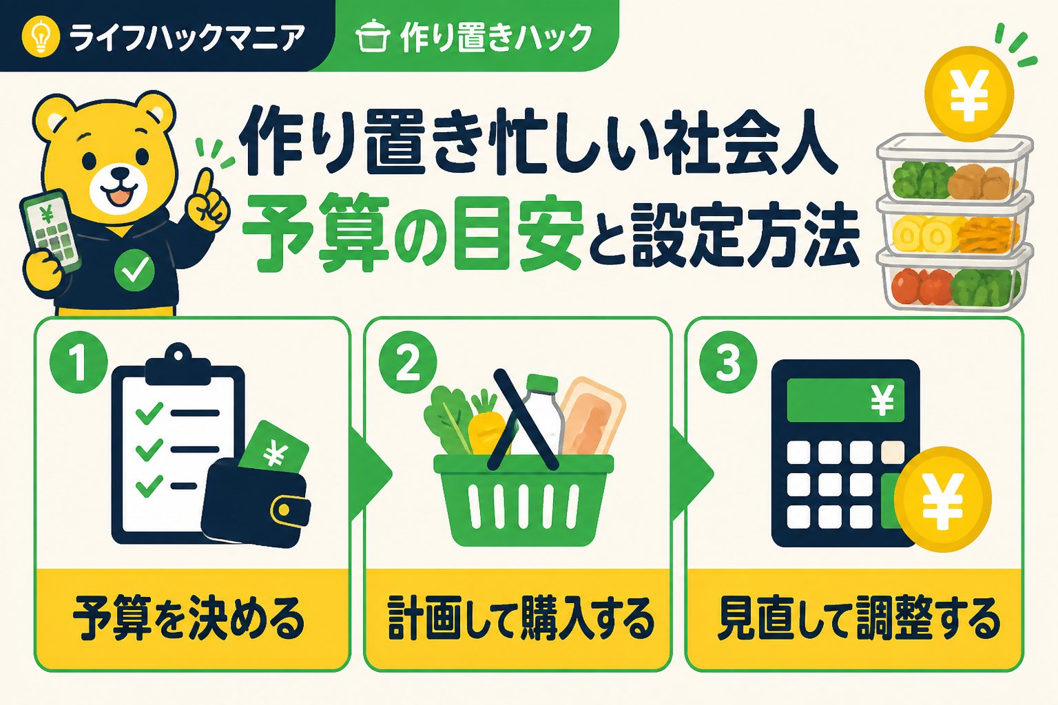 食費節約・自炊 作り置き忙しい社会人予算の目安と設定方法