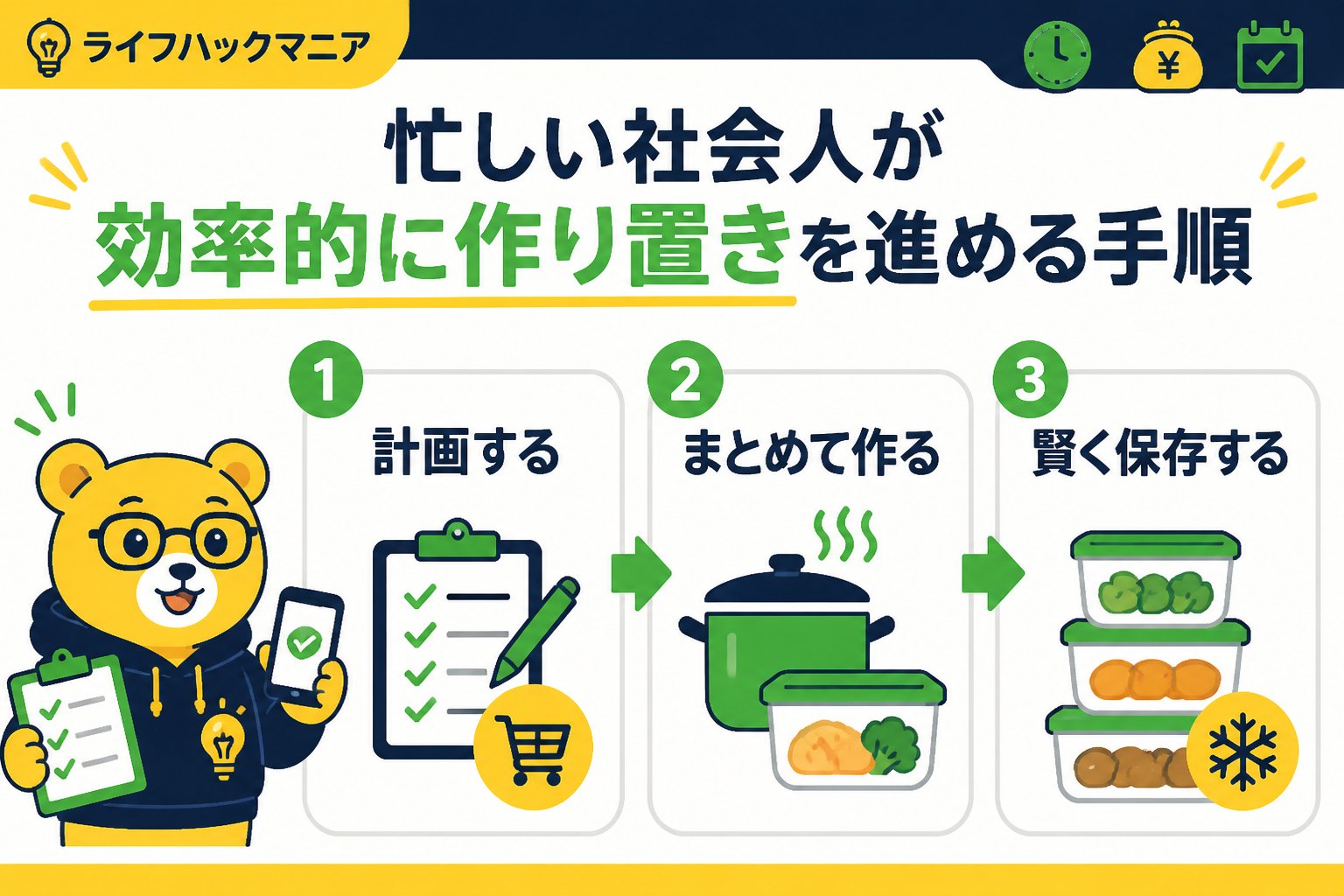 食費節約・自炊 忙しい社会人が効率的に作り置きを進める手順