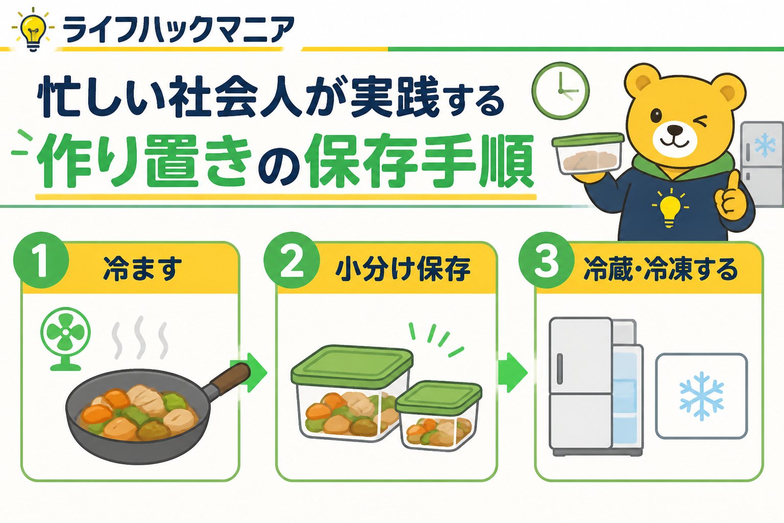 食費節約・自炊 忙しい社会人が実践する作り置きの保存手順