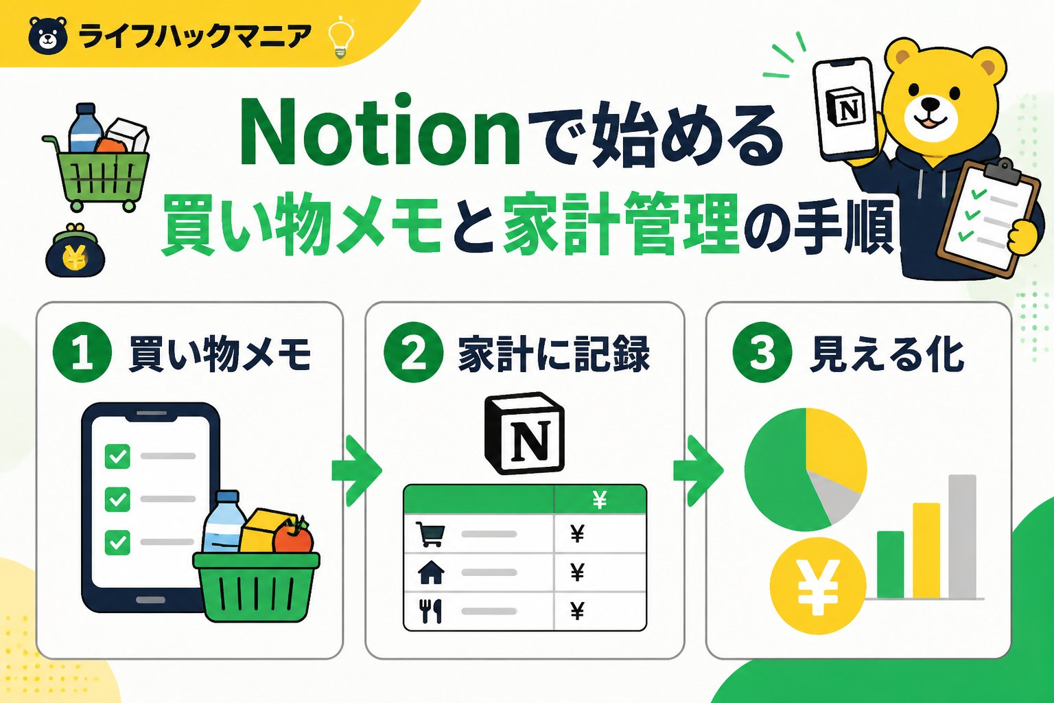 スマホ・PC術 Notionで始める買い物メモと家計管理の手順