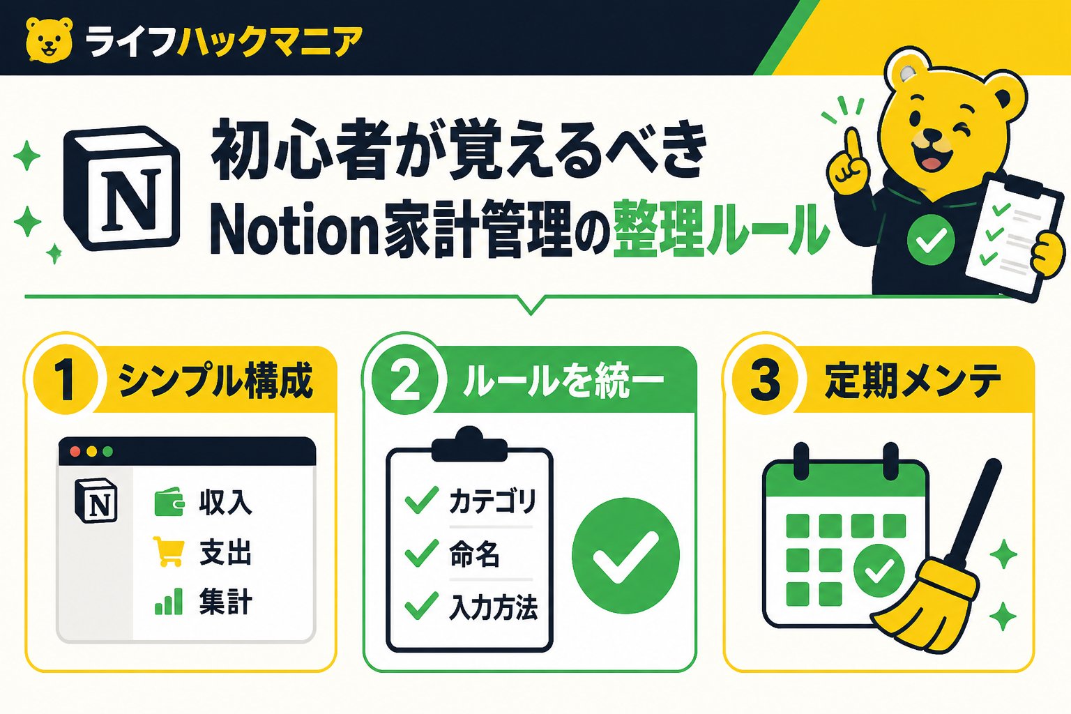 スマホ・PC術 初心者が覚えるべきNotion家計管理の整理ルール