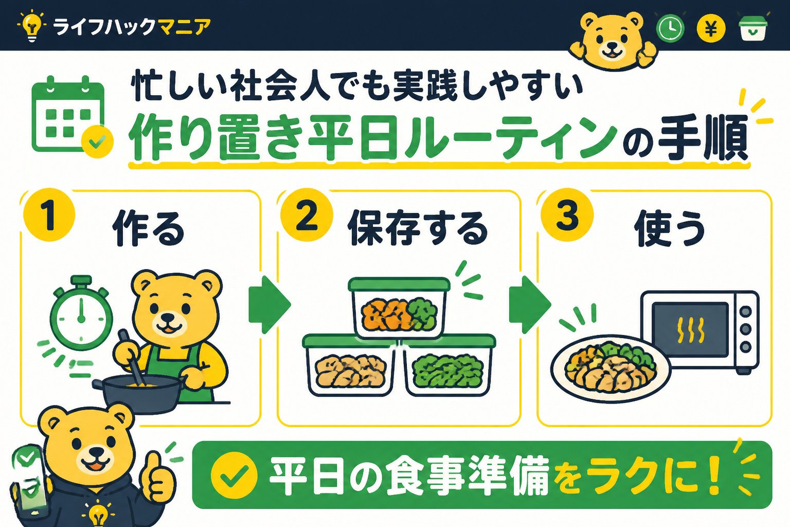 食費節約・自炊 忙しい社会人でも実践しやすい作り置き平日ルーティンの手順