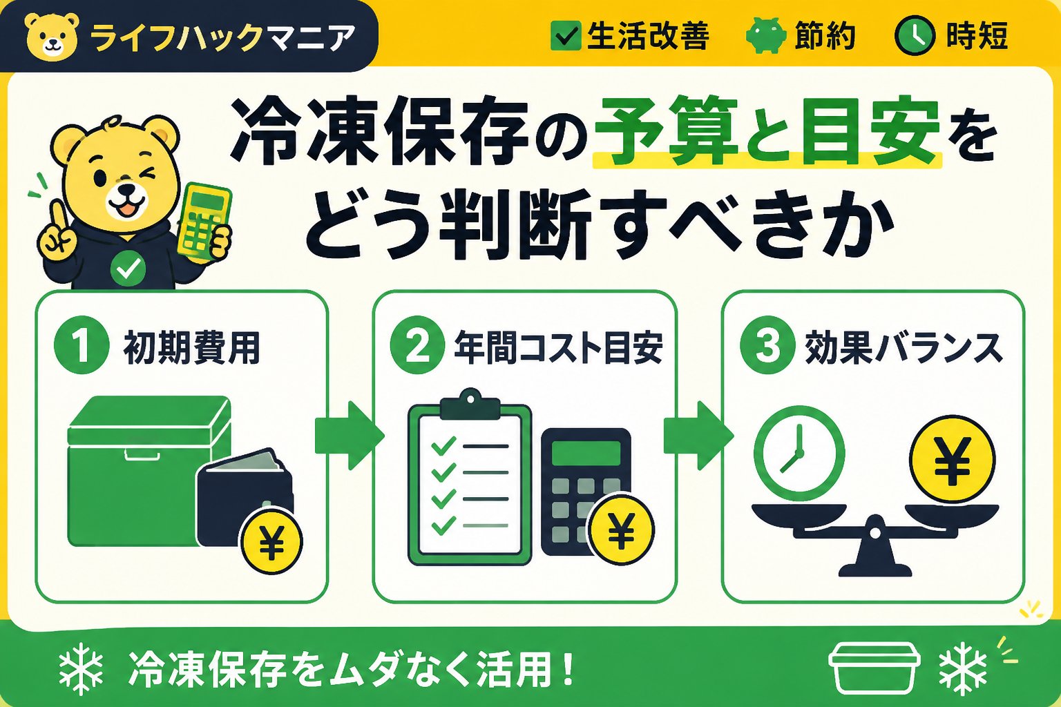 食費節約・自炊 冷凍保存の予算と目安をどう判断すべきか