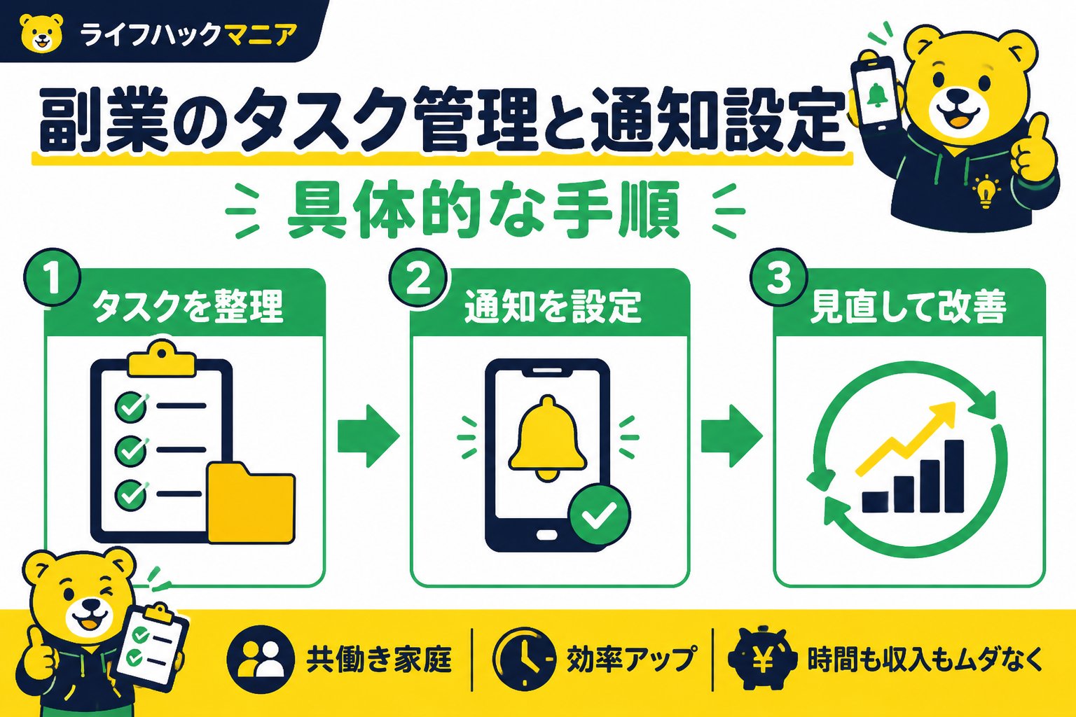 スマホ・PC術 副業のタスク管理と通知設定の具体的な手順