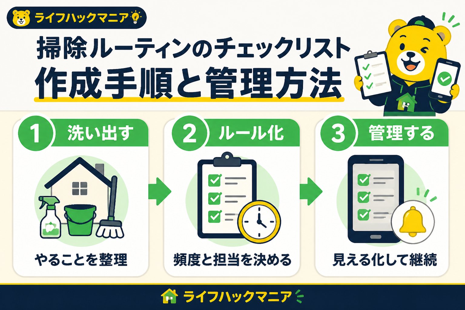 スマホ・PC術 掃除ルーティンのチェックリスト作成手順と管理方法