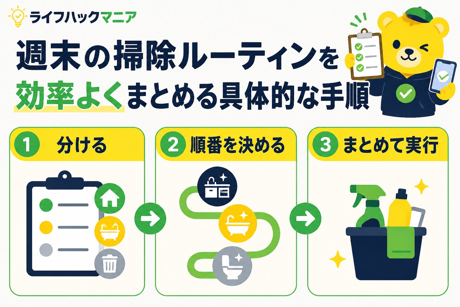 スマホ・PC術 週末の掃除ルーティンを効率よくまとめる具体的な手順